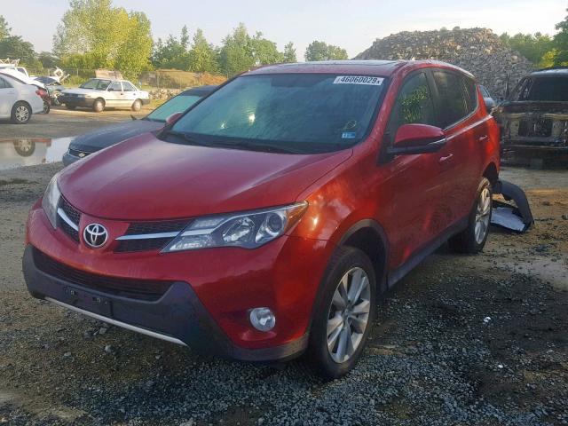 2T3DFREV4DW066707 - 2013 TOYOTA RAV4 LIMIT RED photo 2