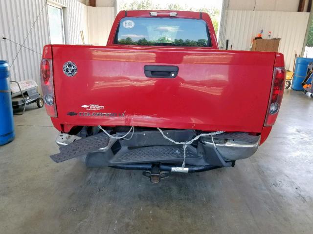 1GCCS149778202738 - 2007 CHEVROLET COLORADO RED photo 9