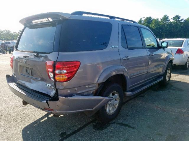 5TDBT48A72S097914 - 2002 TOYOTA SEQUOIA LI SILVER photo 4