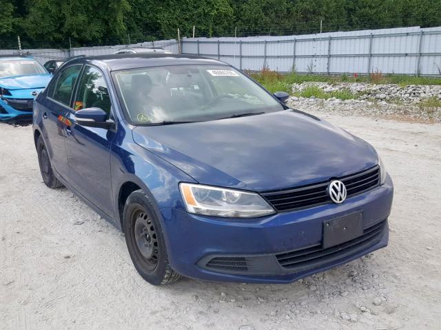 3VW2K7AJ7EM372908 - 2014 VOLKSWAGEN JETTA BASE BLUE photo 1