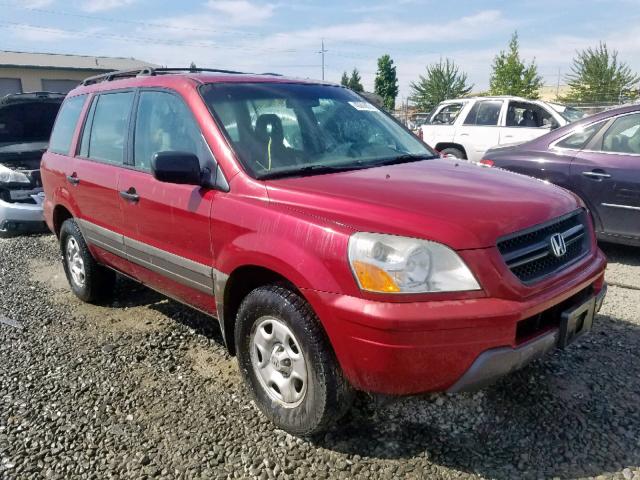 2HKYF18153H527785 - 2003 HONDA PILOT LX RED photo 1