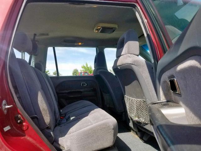 2HKYF18153H527785 - 2003 HONDA PILOT LX RED photo 6