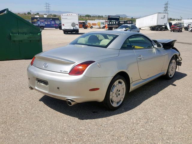 JTHFN48Y140050603 - 2004 LEXUS SC 430 SILVER photo 4