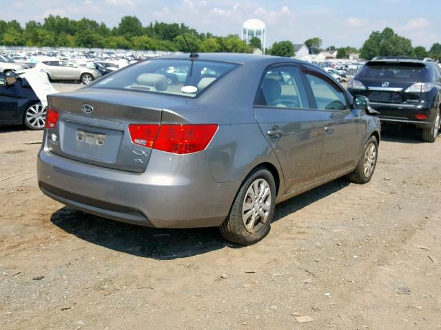 KNAFU4A21C5643807 - 2012 KIA FORTE EX GRAY photo 4