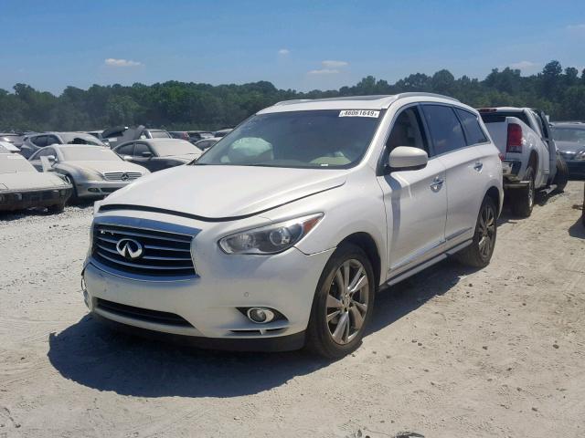 5N1AL0MMXDC353340 - 2013 INFINITI JX35 CREAM photo 2