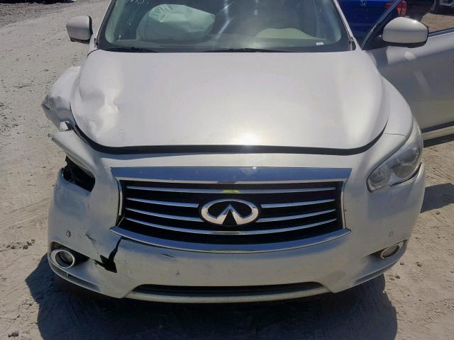 5N1AL0MMXDC353340 - 2013 INFINITI JX35 CREAM photo 7