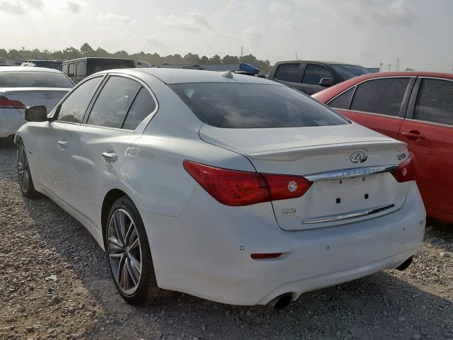 JN1AV7AR5EM700594 - 2014 INFINITI Q50 HYBRID WHITE photo 3