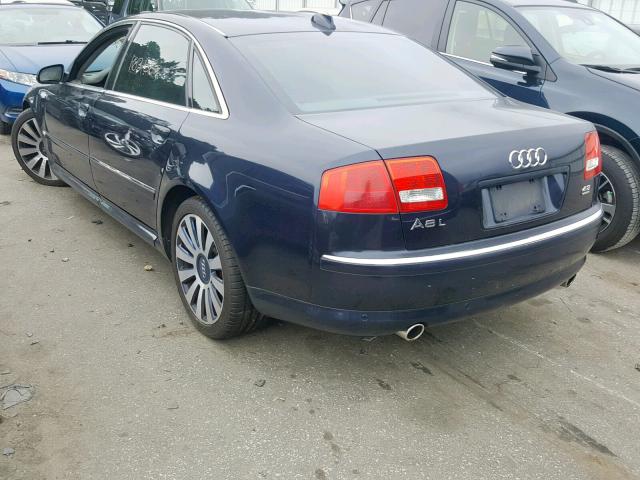 WAUML44E34N005110 - 2004 AUDI A8 L QUATT BLUE photo 3