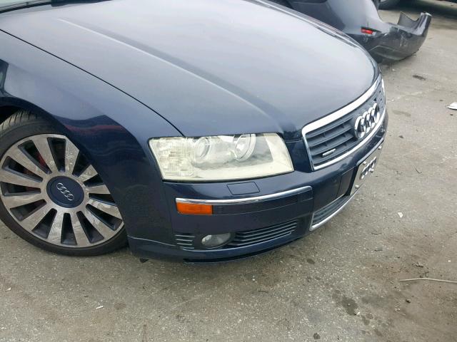 WAUML44E34N005110 - 2004 AUDI A8 L QUATT BLUE photo 9