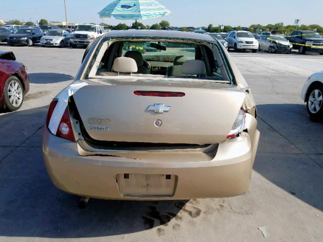 1G1AK52F457509688 - 2005 CHEVROLET COBALT GOLD photo 9