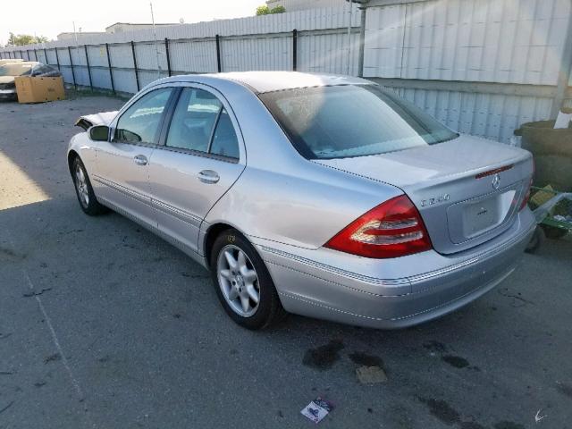 WDBRF61JX3F330034 - 2003 MERCEDES-BENZ C 240 SILVER photo 3