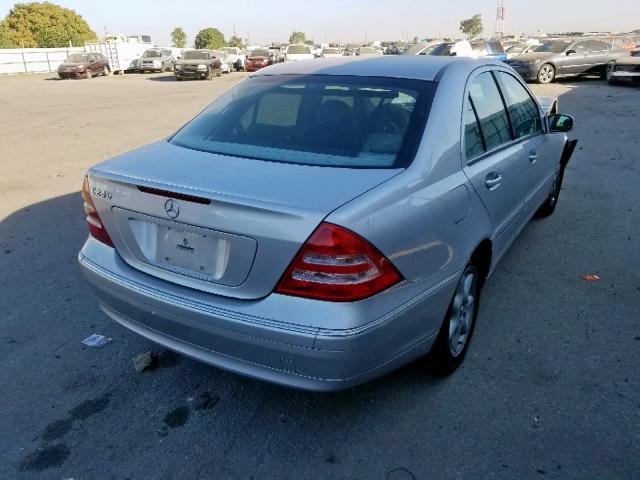 WDBRF61JX3F330034 - 2003 MERCEDES-BENZ C 240 SILVER photo 4