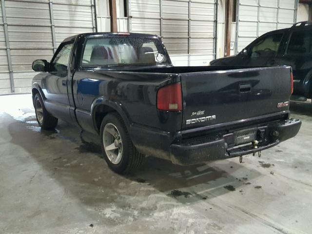 1GTCS14H438218042 - 2003 GMC SONOMA BLACK photo 3