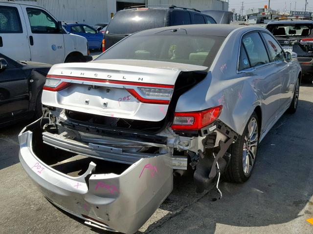 1LN6L9NC9H5607761 - 2017 LINCOLN CONTINENTA SILVER photo 4