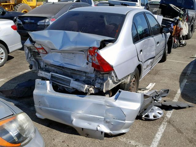 1HGES16314L004393 - 2004 HONDA CIVIC DX V SILVER photo 4