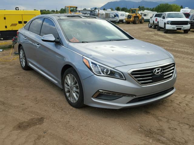 5NPE34AF2FH106517 - 2015 HYUNDAI SONATA SPO GRAY photo 1