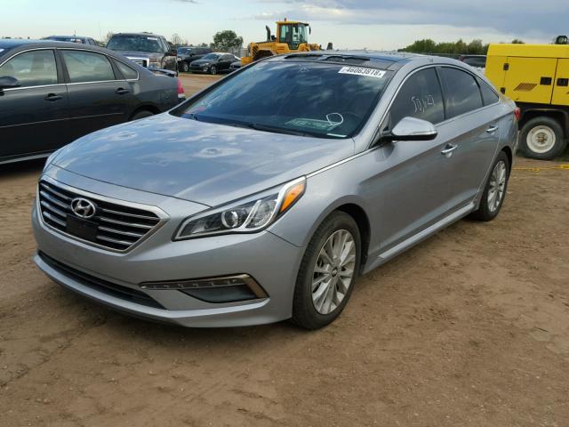 5NPE34AF2FH106517 - 2015 HYUNDAI SONATA SPO GRAY photo 2