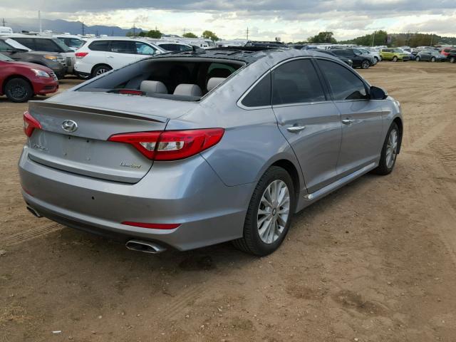 5NPE34AF2FH106517 - 2015 HYUNDAI SONATA SPO GRAY photo 4