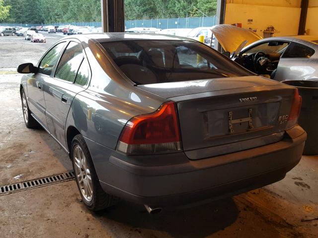 YV1RS58D222192125 - 2002 VOLVO S60 2.4T GRAY photo 3