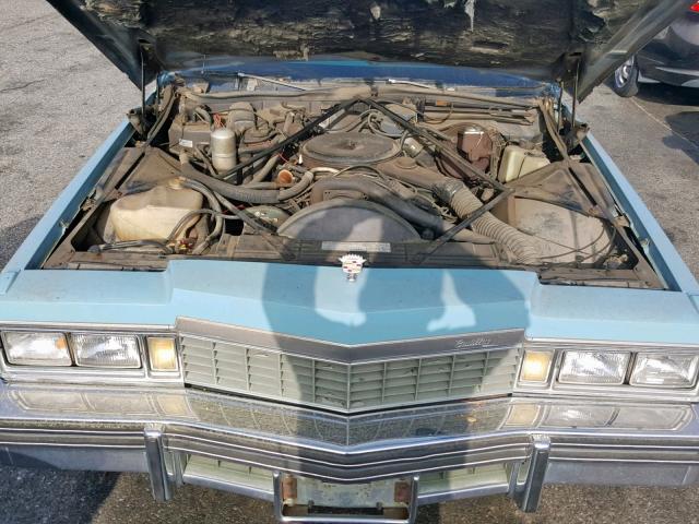 00006D69S7E627530 - 1977 CADILLAC DEVILLE TEAL photo 7