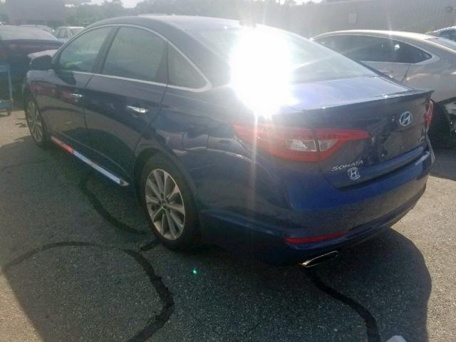 5NPE34AF8HH506519 - 2017 HYUNDAI SONATA SPO BLUE photo 3