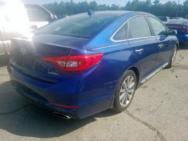 5NPE34AF8HH506519 - 2017 HYUNDAI SONATA SPO BLUE photo 4