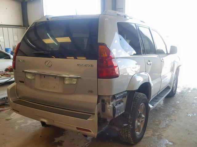 JTJBT20X830008342 - 2003 LEXUS GX 470 SILVER photo 4