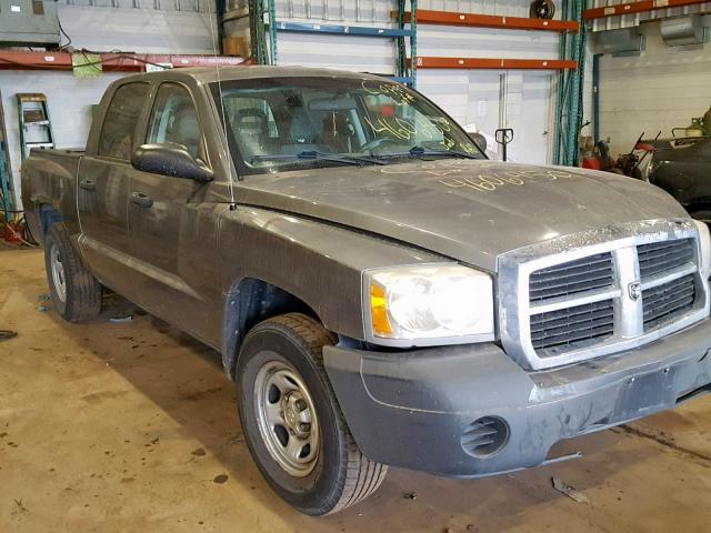 1D7HW28P37S149196 - 2007 DODGE DAKOTA QUA GRAY photo 1