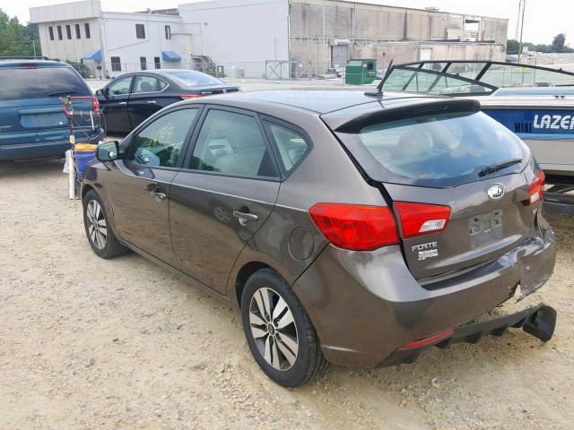 KNAFU5A21D5681321 - 2013 KIA FORTE EX BROWN photo 3