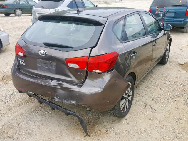 KNAFU5A21D5681321 - 2013 KIA FORTE EX BROWN photo 4