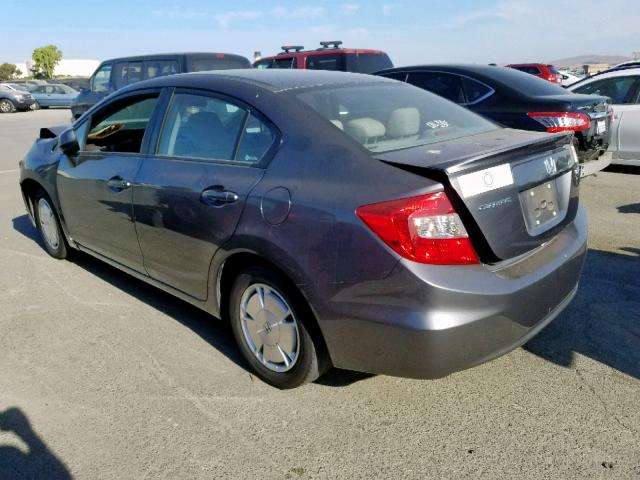 2HGFB2F61CH553897 - 2012 HONDA CIVIC HF CHARCOAL photo 3