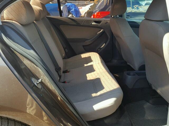 3VW1K7AJ4BM024054 - 2011 VOLKSWAGEN JETTA BASE Շագանակագույն լուսանկար 6