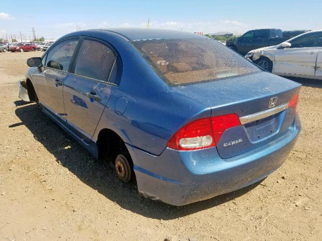 19XFA1F32AE057470 - 2010 HONDA CIVIC VP BLUE photo 3