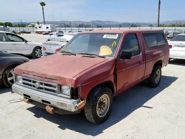 1N6SD11S9NC337613 - 1992 NISSAN TRUCK SHOR MAROON photo 2