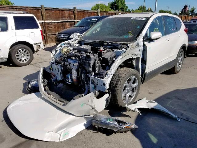 2HKRW2H84HH608873 - 2017 HONDA CR-V EXL WHITE photo 2