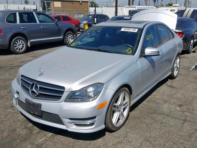 WDDGF4HB0EA942552 - 2014 MERCEDES-BENZ C 250 SILVER photo 2