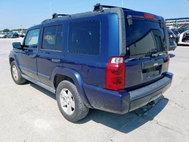 1J8HH48K16C267530 - 2006 JEEP COMMANDER BLUE photo 3