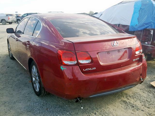 JTHBH96S065017454 - 2006 LEXUS GS 300 RED photo 3