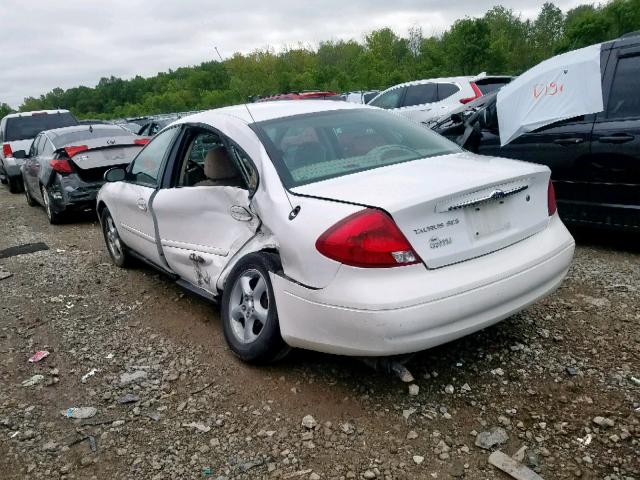 1FAFP55U21A227657 - 2001 FORD TAURUS SES WHITE photo 3