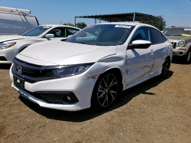 2HGFC2F83KH544440 - 2019 HONDA CIVIC SPOR WHITE photo 2