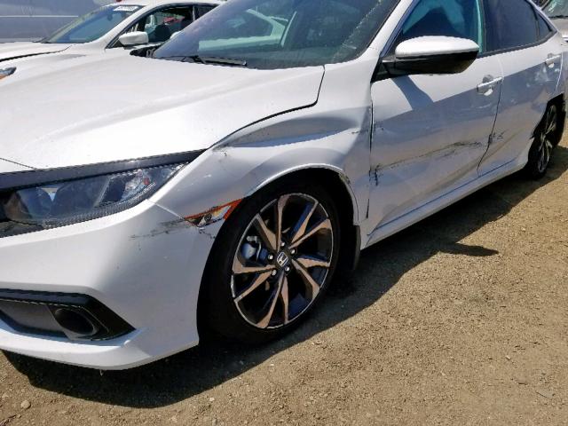 2HGFC2F83KH544440 - 2019 HONDA CIVIC SPOR WHITE photo 9