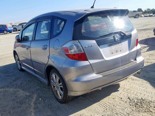 JHMGE88409S059118 - 2009 HONDA FIT SPORT GRAY photo 3