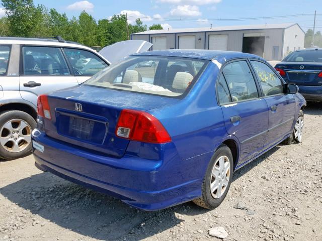 2HGES163X4H592565 - 2004 HONDA CIVIC DX V BLUE photo 4