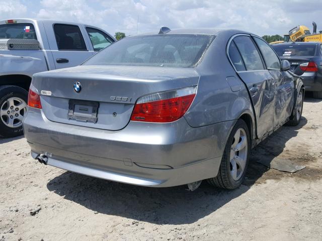 WBANE53586CK80041 - 2006 BMW 525 I SILVER photo 4