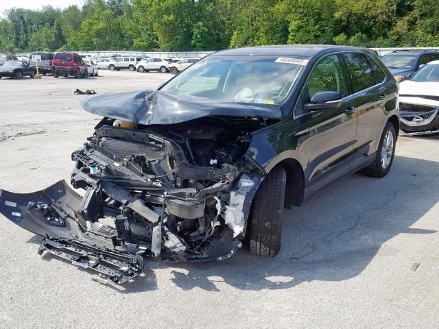 2FMTK4J91FBB88493 - 2015 FORD EDGE SEL BLACK photo 2