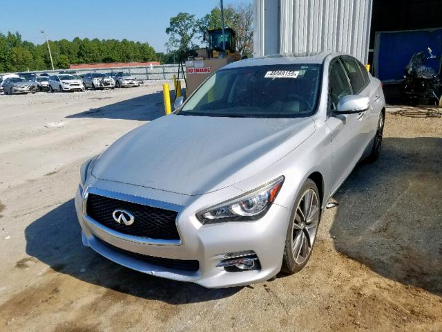 JN1BV7AP9EM680725 - 2014 INFINITI Q50 BASE GRAY photo 2