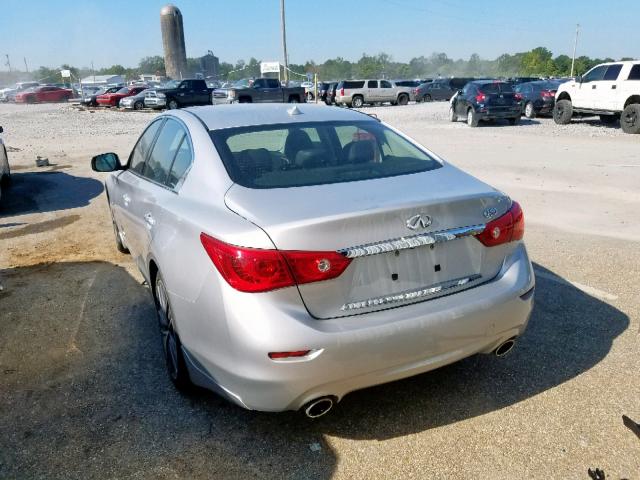 JN1BV7AP9EM680725 - 2014 INFINITI Q50 BASE GRAY photo 3