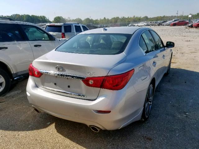 JN1BV7AP9EM680725 - 2014 INFINITI Q50 BASE GRAY photo 4