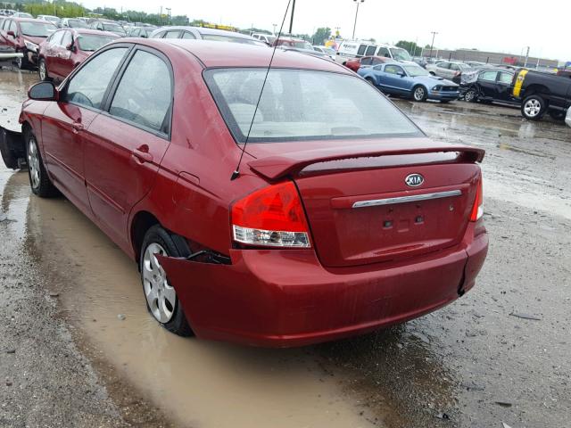 KNAFE121785510753 - 2008 KIA SPECTRA EX RED photo 3