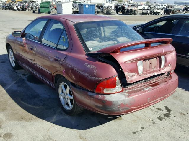 3N1BB51D91L129797 - 2001 NISSAN SENTRA SE RED photo 3